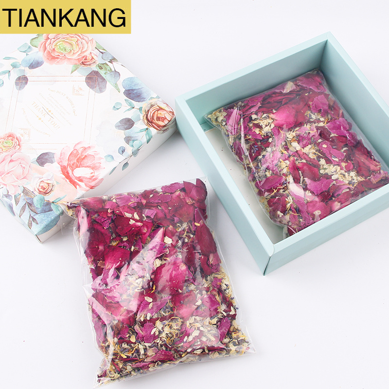 Wholesale wedding natural biodegradable confetti bags petals confetti decorative dried rose jasmine petals for mariage