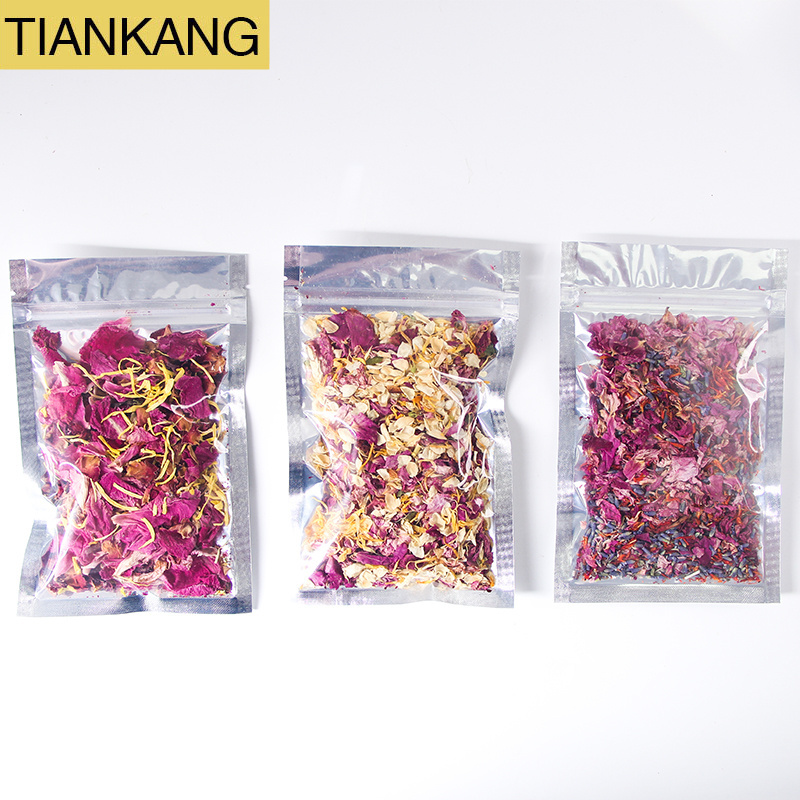 Wholesale wedding natural biodegradable confetti bags petals confetti decorative dried rose jasmine petals for mariage