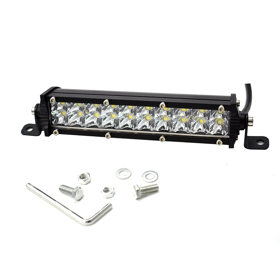 7 inch Ultra Slim Dual rows Led Light Bar 60W 6000K 12V for Off-road Cars SUV UTE Pick-up Trucks 4x4 Snowmobile