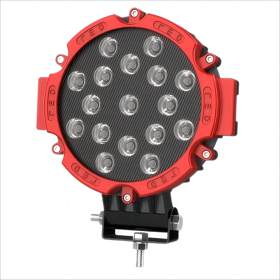 Super Bright 7inch Round LED Work Light 51W Flood Spot Combo Beam Auto Marine Spotlight Fog Lights Pickup Truck Trailer SUV