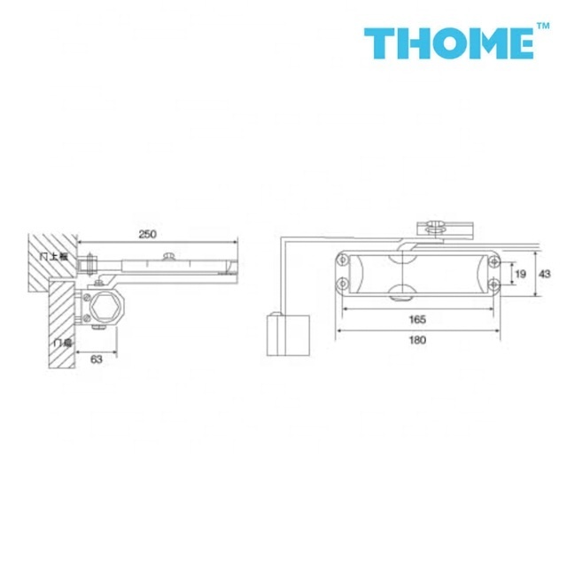 Competitive Factory Price Aluminum Automatic Soft Closing Hydraulic Aluminum Door Closer