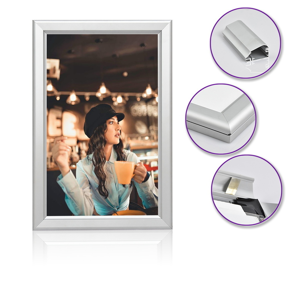 Custom size led light box led magnet light box picture snap frame photo frame less aluminium extrusion profile slim light box