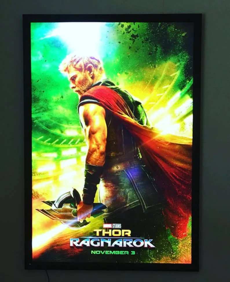 3 PACK Custom LED Aluminum Snap Frame Poster HD Theater poster Frames Anodized High Quality Movie Display frame