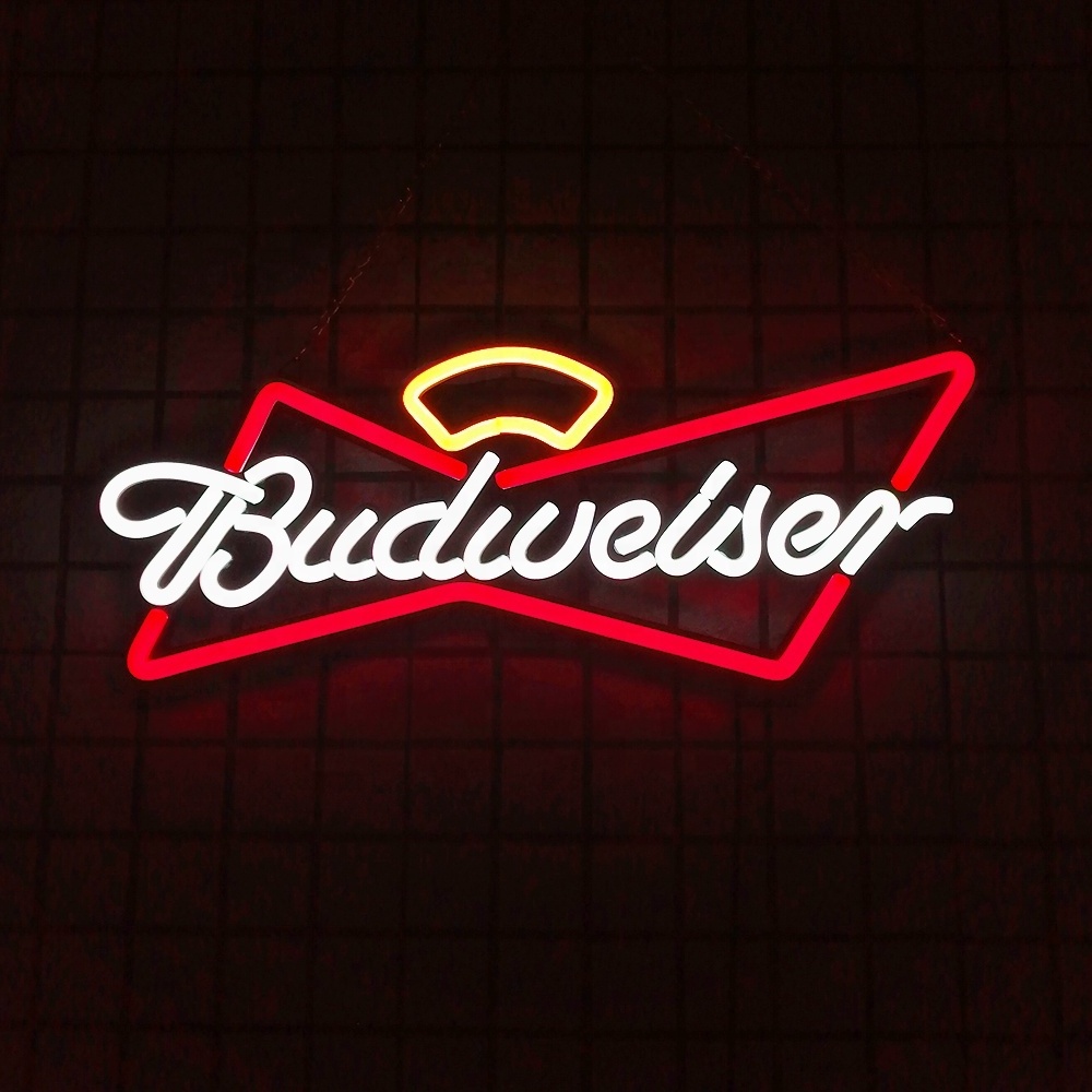 led neon signs Landscape lamp 20'' Budweiser King Beer Bar Pub Club Ad Light Sign