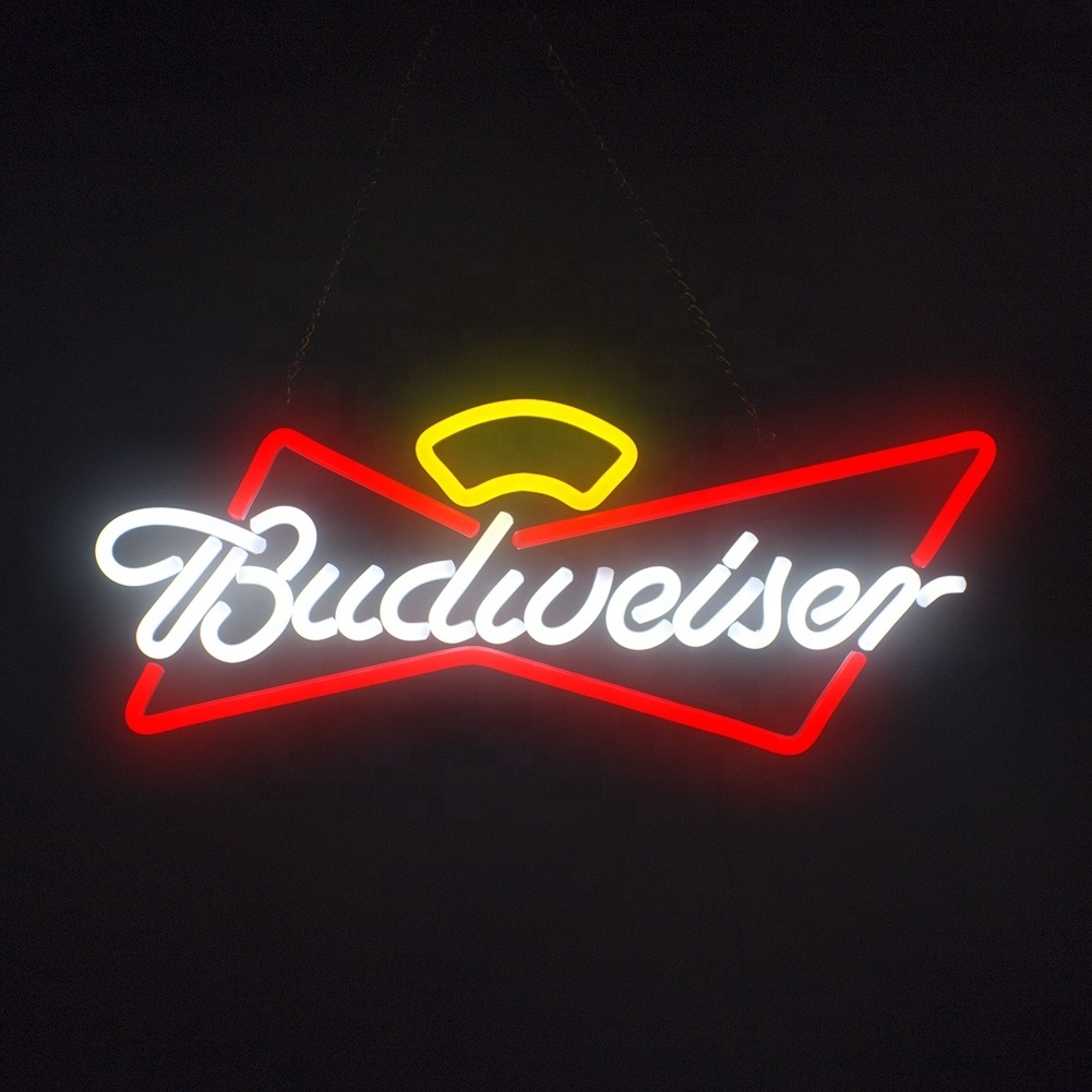 led neon signs Landscape lamp 20'' Budweiser King Beer Bar Pub Club Ad Light Sign