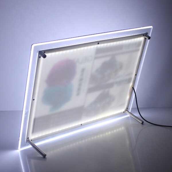 Light up led small display board LED Crystal Light Box a4 a3 a2 a1 a0 slim poster lightbox crystal frame led menu light box