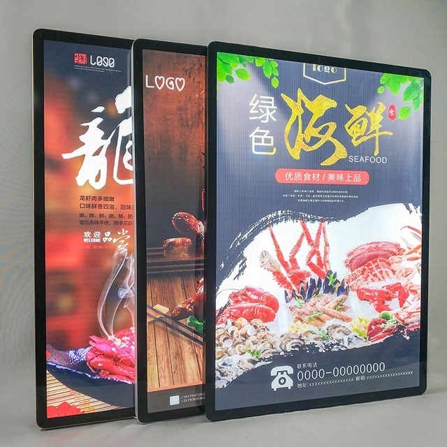 Indoor aluminum frame advertising billboard led slim magnetic light box