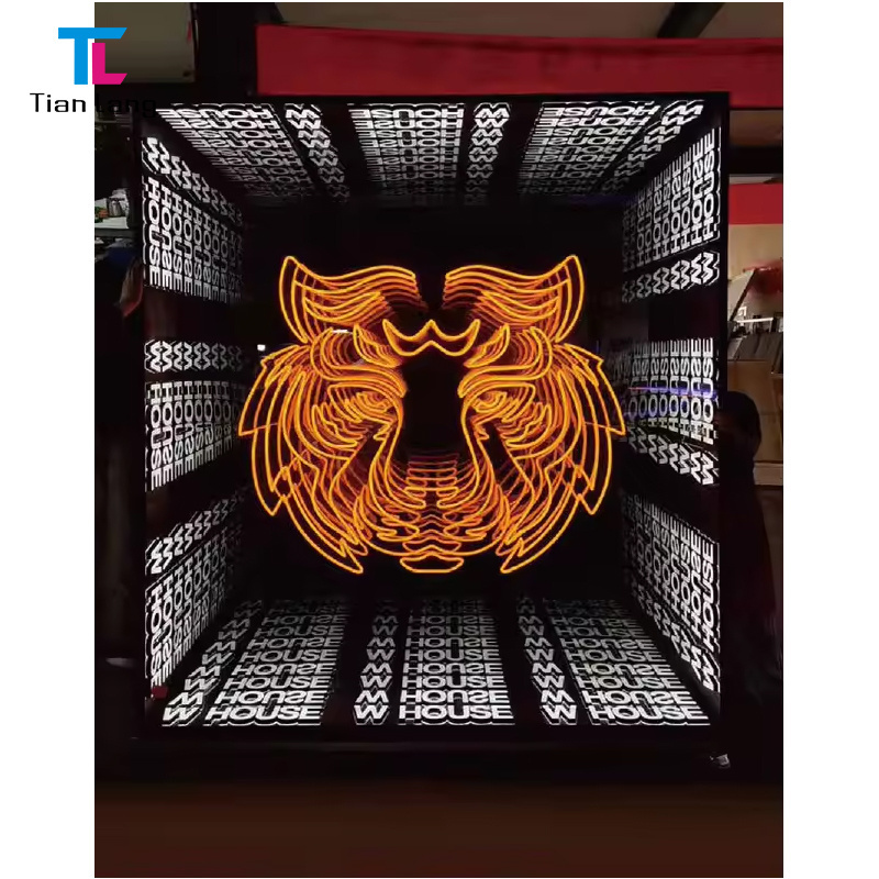 3d infinity mirror custom led sign neon light sign infinity led mirror Infinity mirror neon