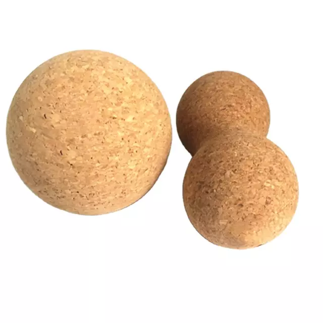 TIANLEICORK Factory Wholesale High Quality 80*160mm Natural Cork Massage Exercise Peanut Yoga Ball Physiotherapy Products