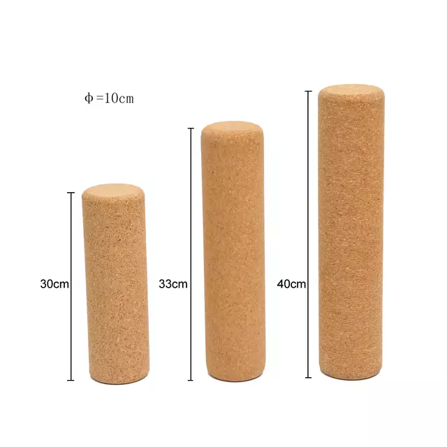 Factory wholesale Custom oem Gym Cork Fitness Massage roller Yoga Wheel Roller Column Cork Paint Foam Roller