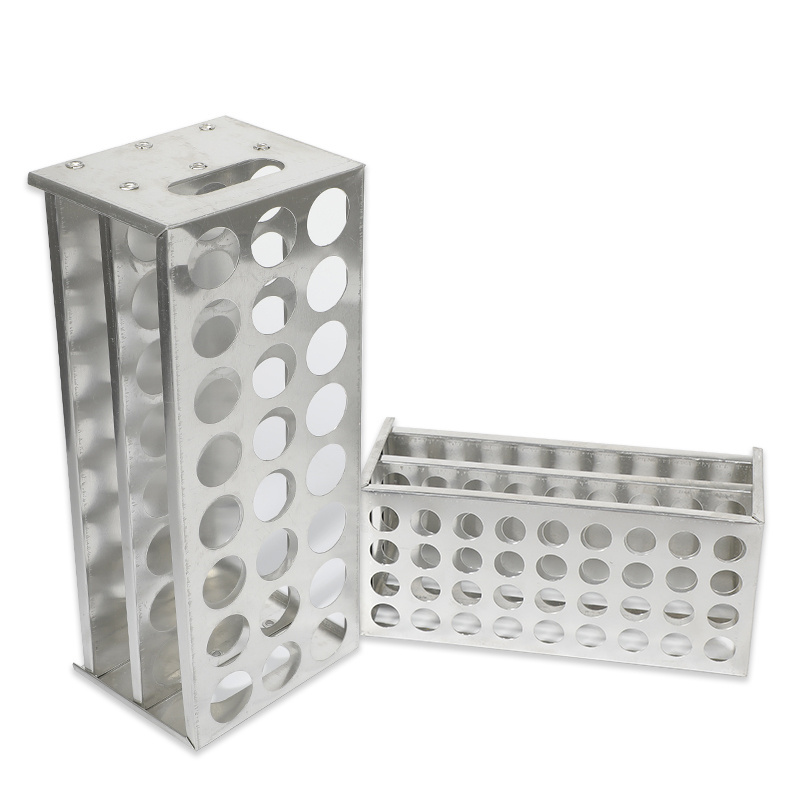 OEM aluminum test tube rack 8  24 36  40  50 holes cuvette test tube rack for lab