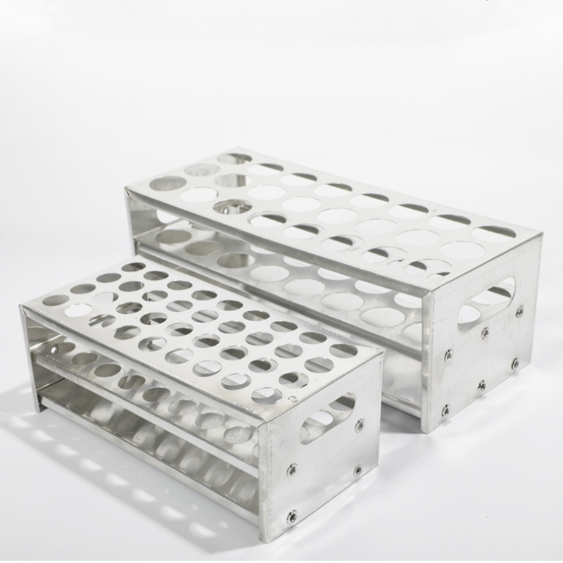 OEM aluminum test tube rack 8  24 36  40  50 holes cuvette test tube rack for lab