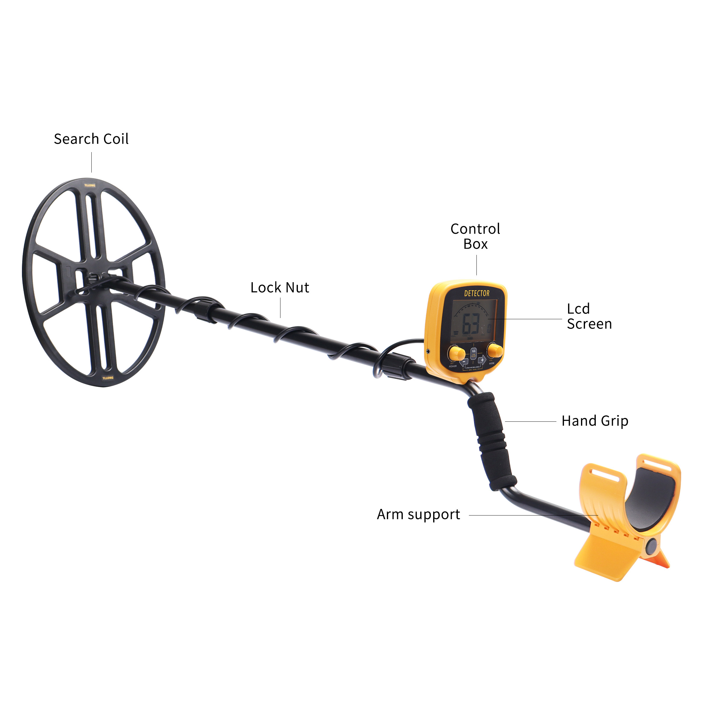 ATX880 Professional High Sensitivity Underground Metal Detector Gold With Large Detecting Coil For Treasure Hunting