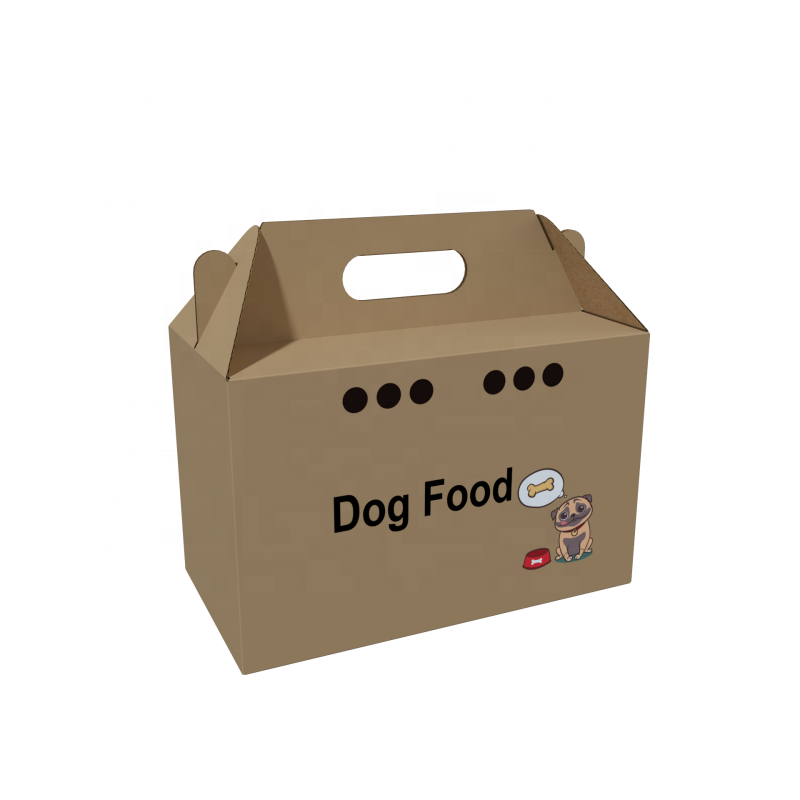 Custom size corrugated pet box Wholesale Custom Cat Dog Food paper Box pet carrier cardboard box