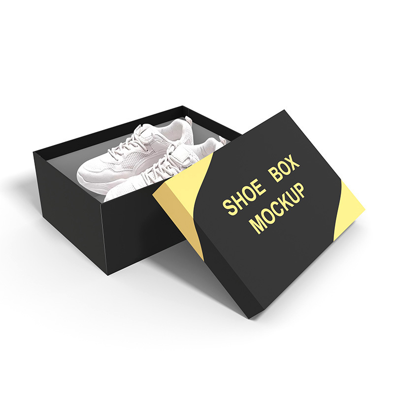 custom logo luxury mens shoe box packaging and storage shoes with lid High-end shoe box wholesale