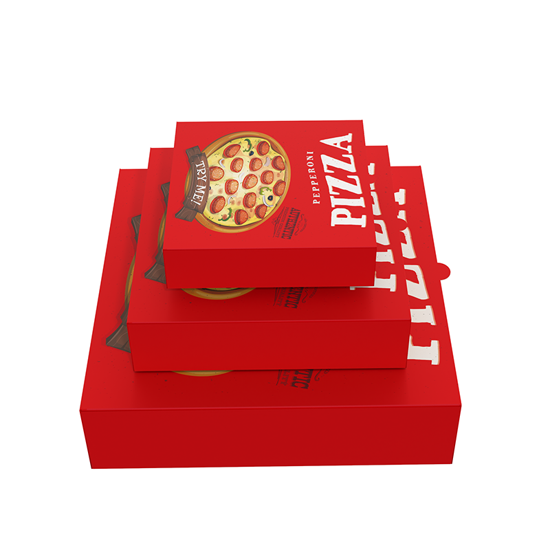 Wholesale Square Pizza Sandwich Paper Box 7 8 9 10 11 12 Inch pizza custom takeaway box fast food pizza red cheap box