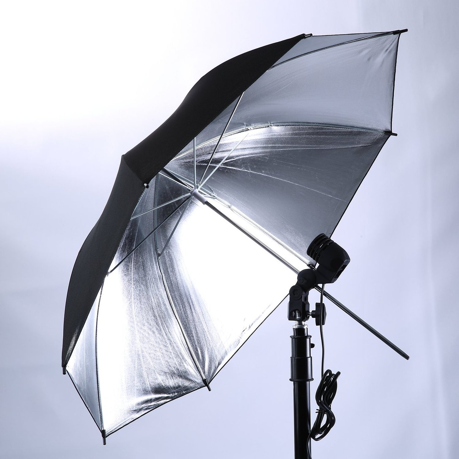 33inch 84cm 43inch 110cm Black Silver Portable Flash Light Reflector Umbrella For Photo Video Studio