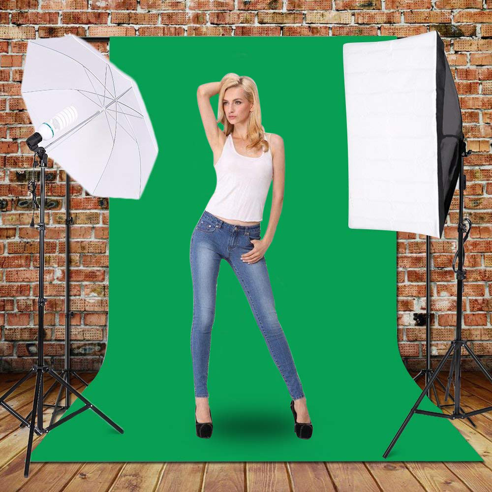 Wholesale Photography Video Studio Lighting Set Umbrella 50*70cm Softbox Set 5 In 1 Reflector and 2*3m Background Stand System