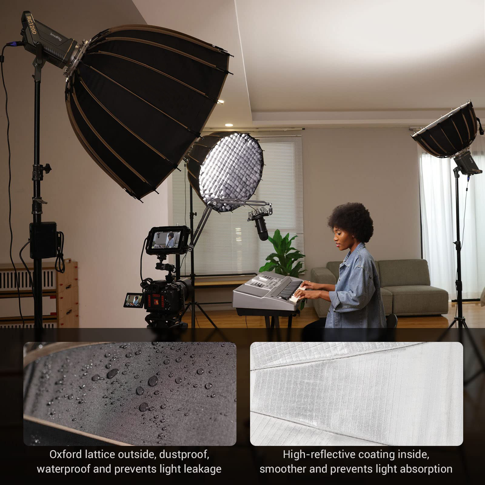 High Temperature Resistant 70/90/120 cm Bowen's Mount Deep Parabolic Soft box for Photography Studio Video Light