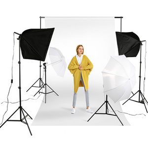 Photography Studio Equipment Umbrella Softbox and 6.6*10ft Background Stand System with Bulb for Video Studio