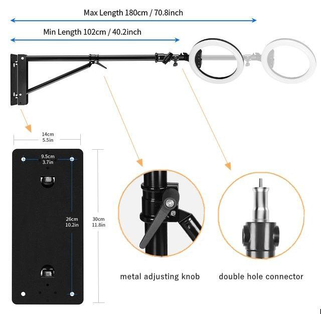 OEM ODM Aros de luz 18 inch Ringlight Baber Wall Ceiling Fill Light 45 54 cm 18 21 inch LED Ring Light with Tripod Stand