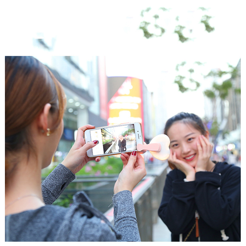 TM RK47 Heart Shape Selfie Ring Light with Macro Lens Mobile Cell Phone Video USB Battery Powered Fill Light