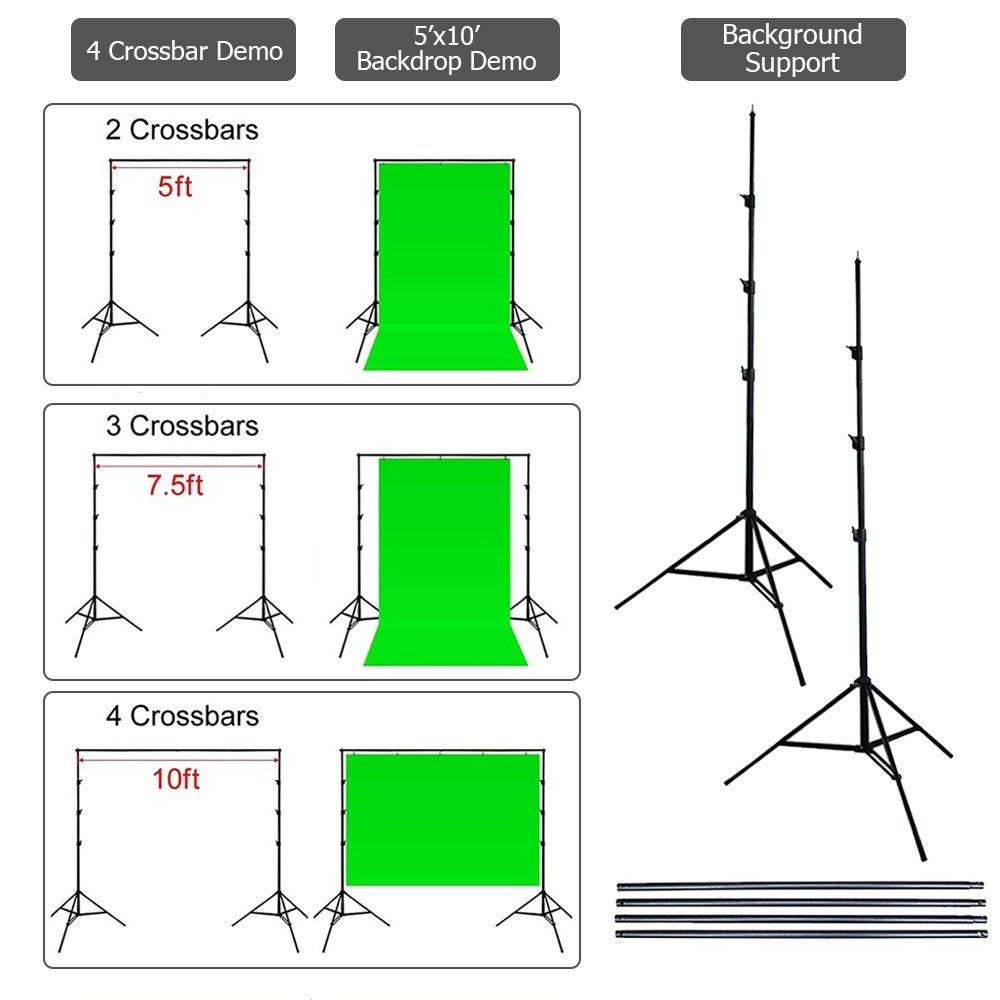 Full Photo Studio Equipment Set Backdrop Stand 5 in 1 Reflector Photography Accessories Lighting Kit Umbrella Soft box Set