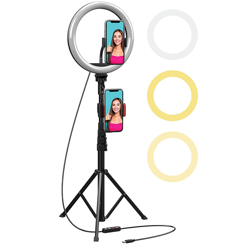 8 10 13 inch Professional Tiktok Live Ringlight Mirror Dimmable Make up Selfie 12 inch Led Ring Light With Tripod Stand