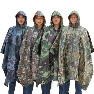 2021 New Arrival ODM Waterproof Tactical Rain Coat Poncho Tactical Heavy Duty Rain Cloak