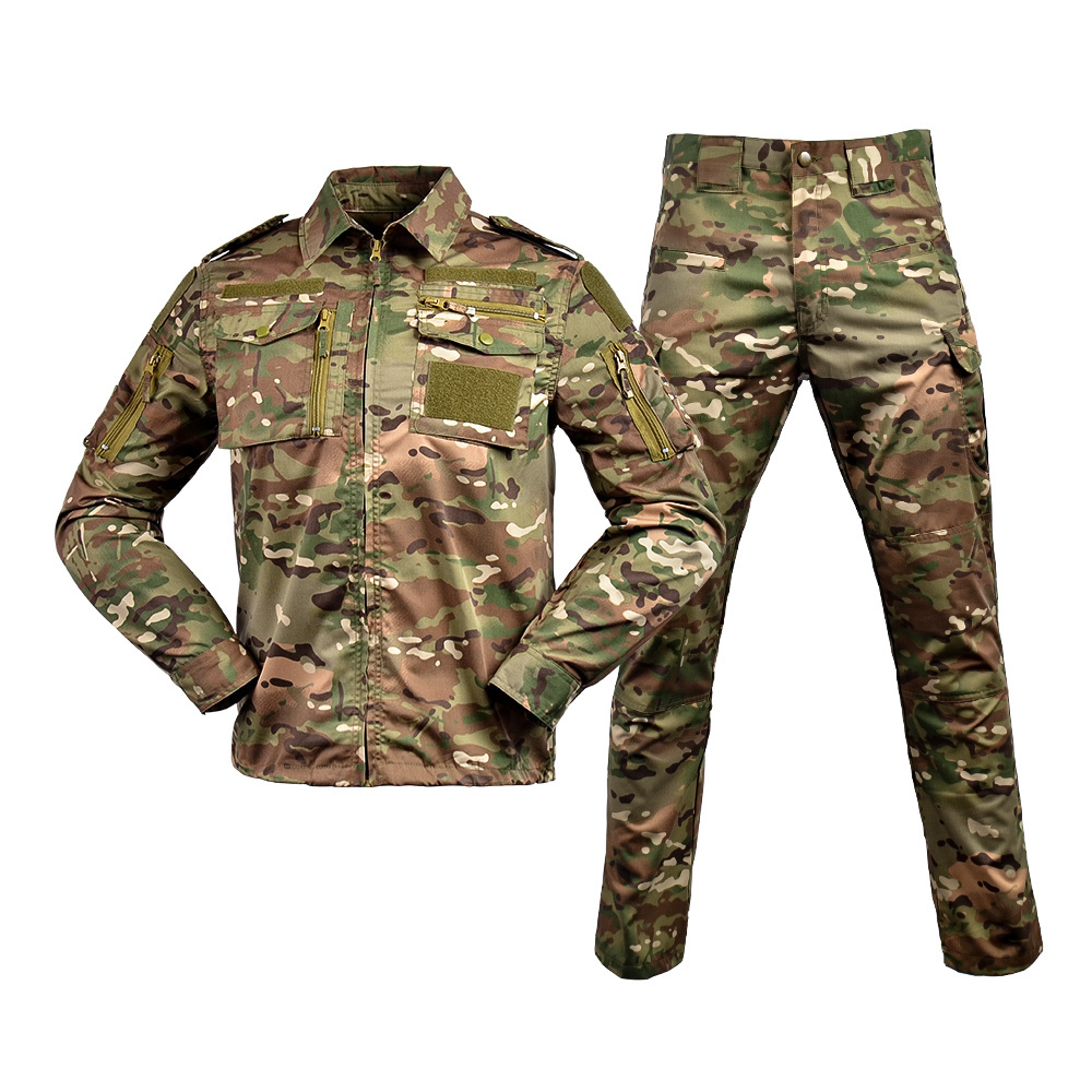 Wholesaler Hot Sale Camouflage Shirts and Pants Uniforms Jacket Ripstop Tactical Uniform Clothing OD Green Suit Clothes