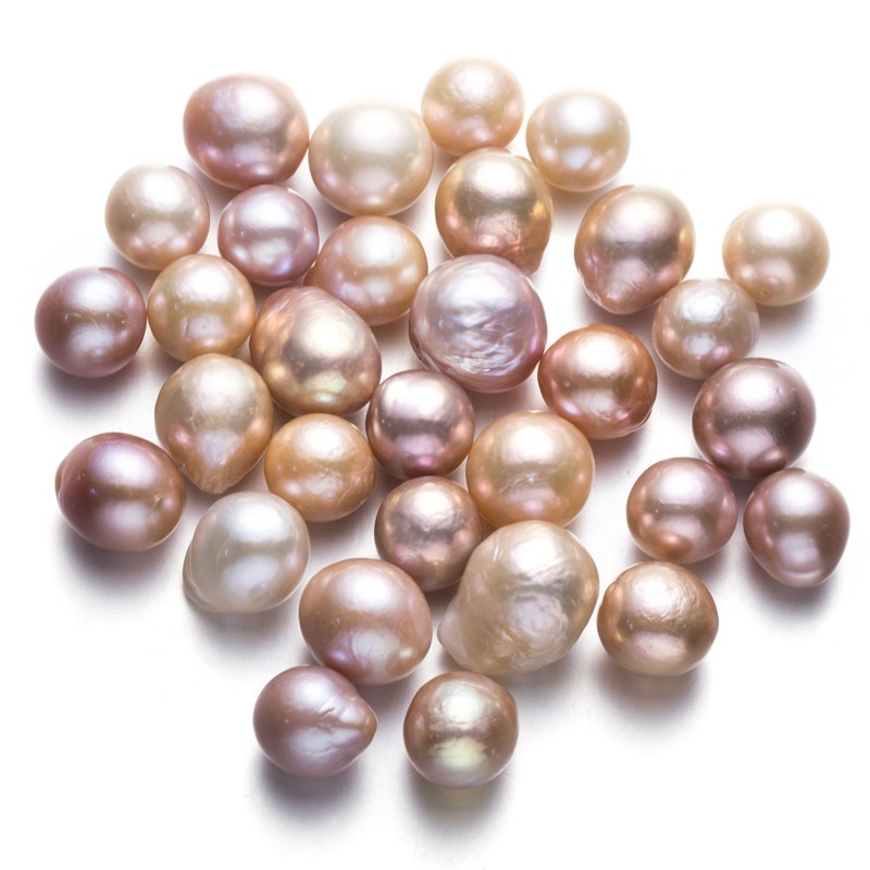 Wholesale no hole 10-14mm round near round freshwater cultured edison pearl