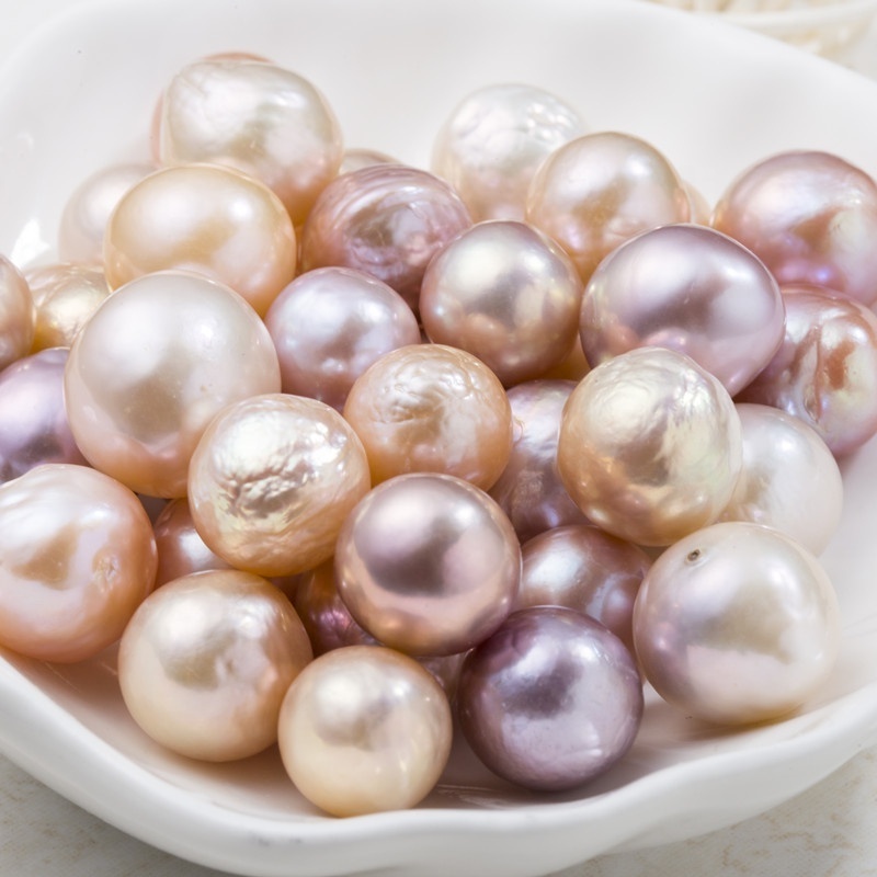 Wholesale no hole 10-14mm round near round freshwater cultured edison pearl