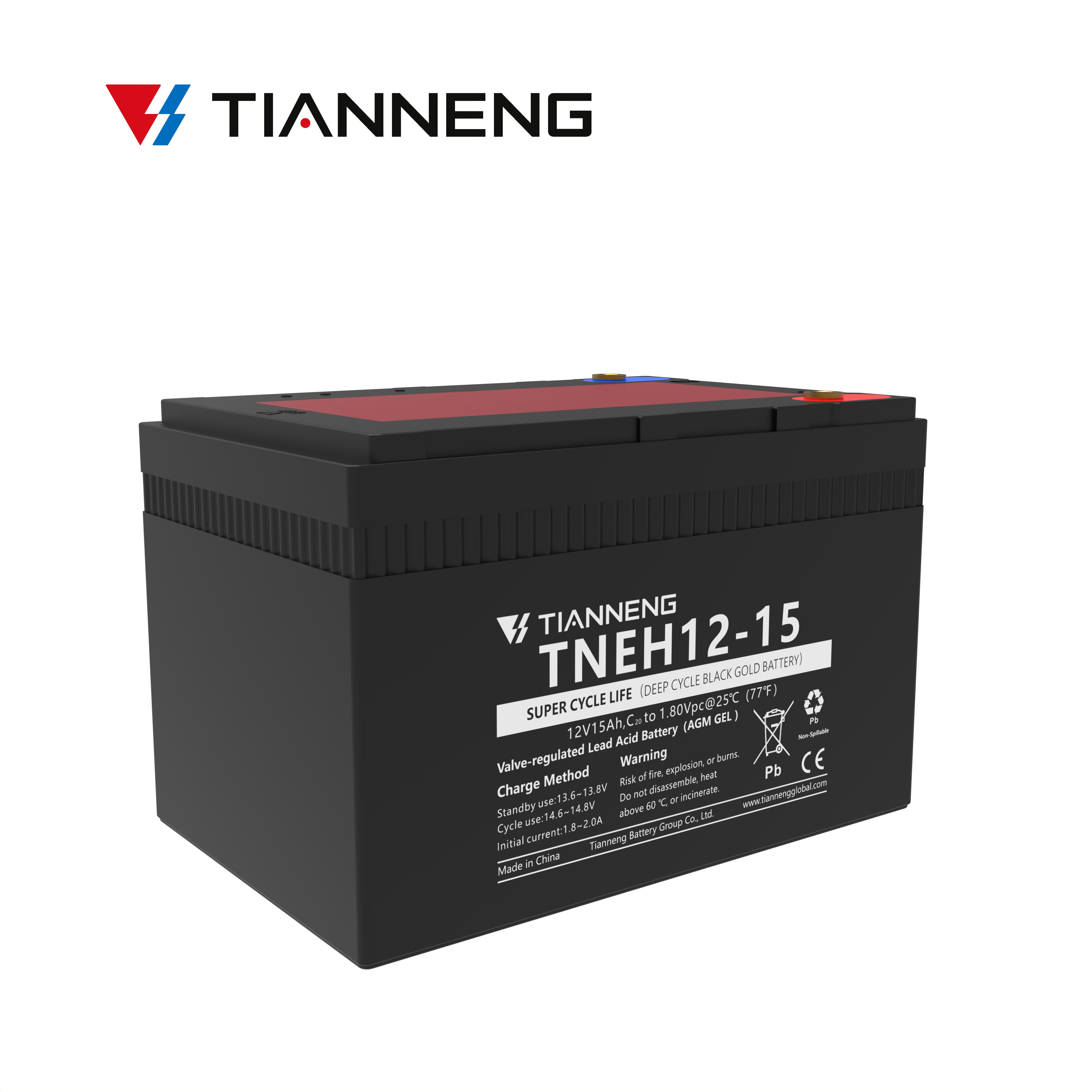 Tianneng TNEH 12-15 electric cycle 12v 15ah lead acid battery