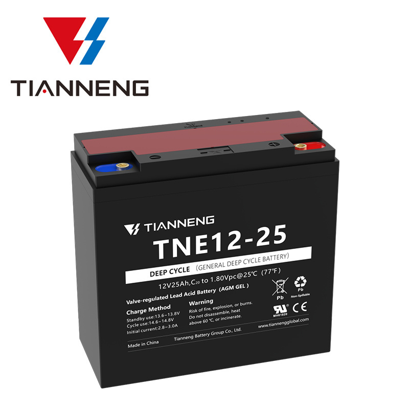 Tianneng motive electric bike E-scooter Maintenance-free 12V 25Ah Lead acid battery