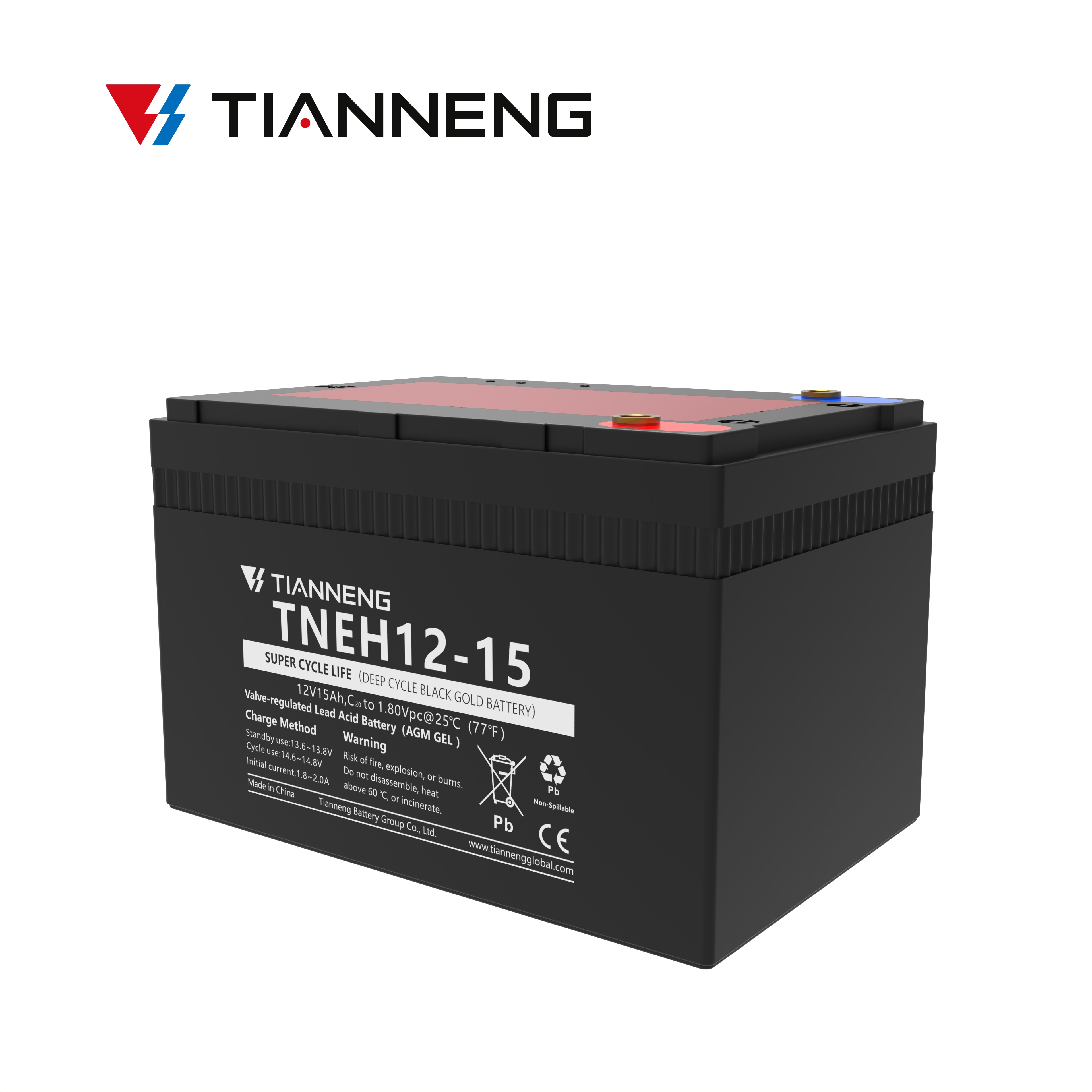 Tianneng TNEH 12-15 electric cycle 12v 15ah lead acid battery