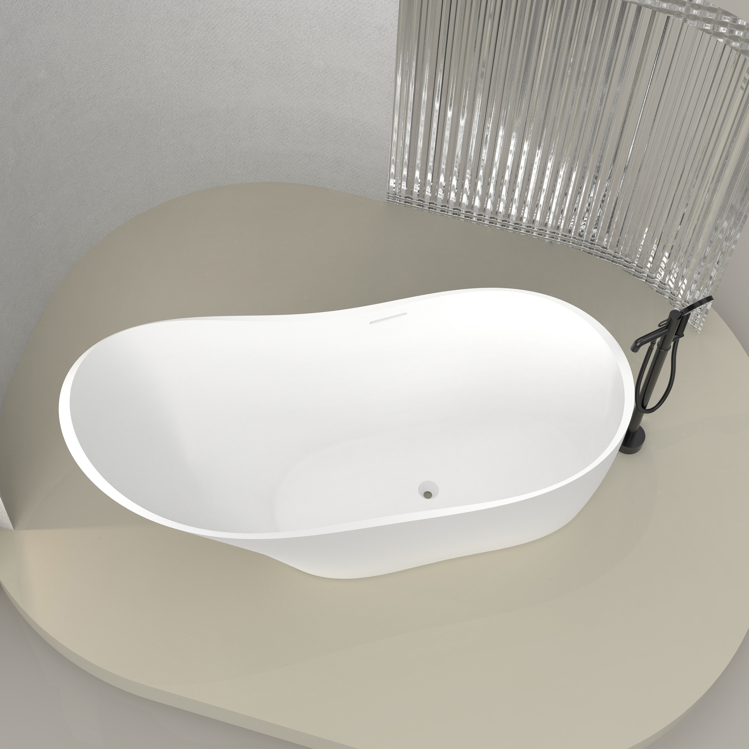 Solid surface freestanding white Acrylic of bathtub hot sale Artificial stone bathtub for bathroom needed