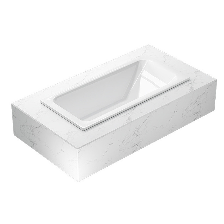 TNS BA8801 Rectangle acrylic bathtub for bathroom Japanese style bathtub deep soaking Built-in bathtub supplier