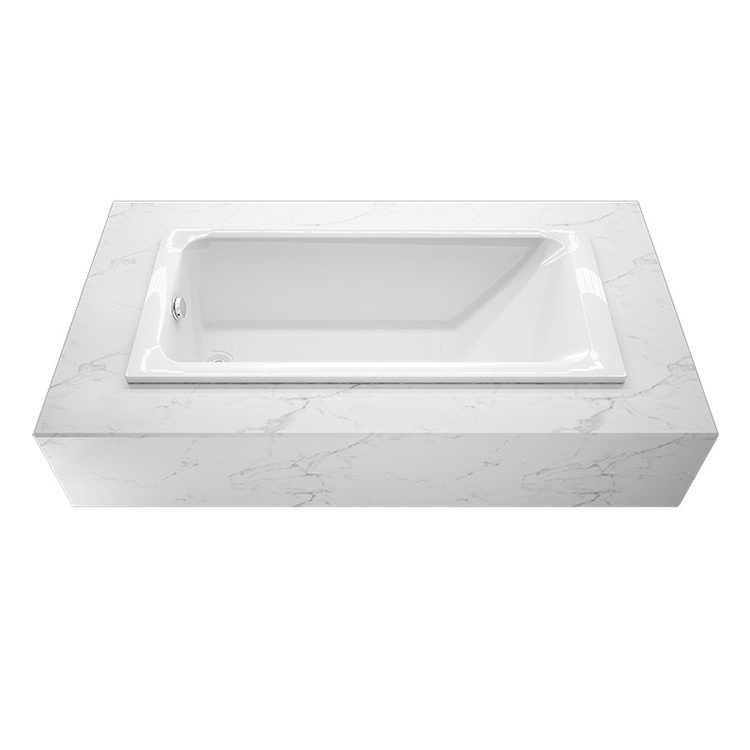 TNS BA8801 Rectangle acrylic bathtub for bathroom Japanese style bathtub deep soaking Built-in bathtub supplier