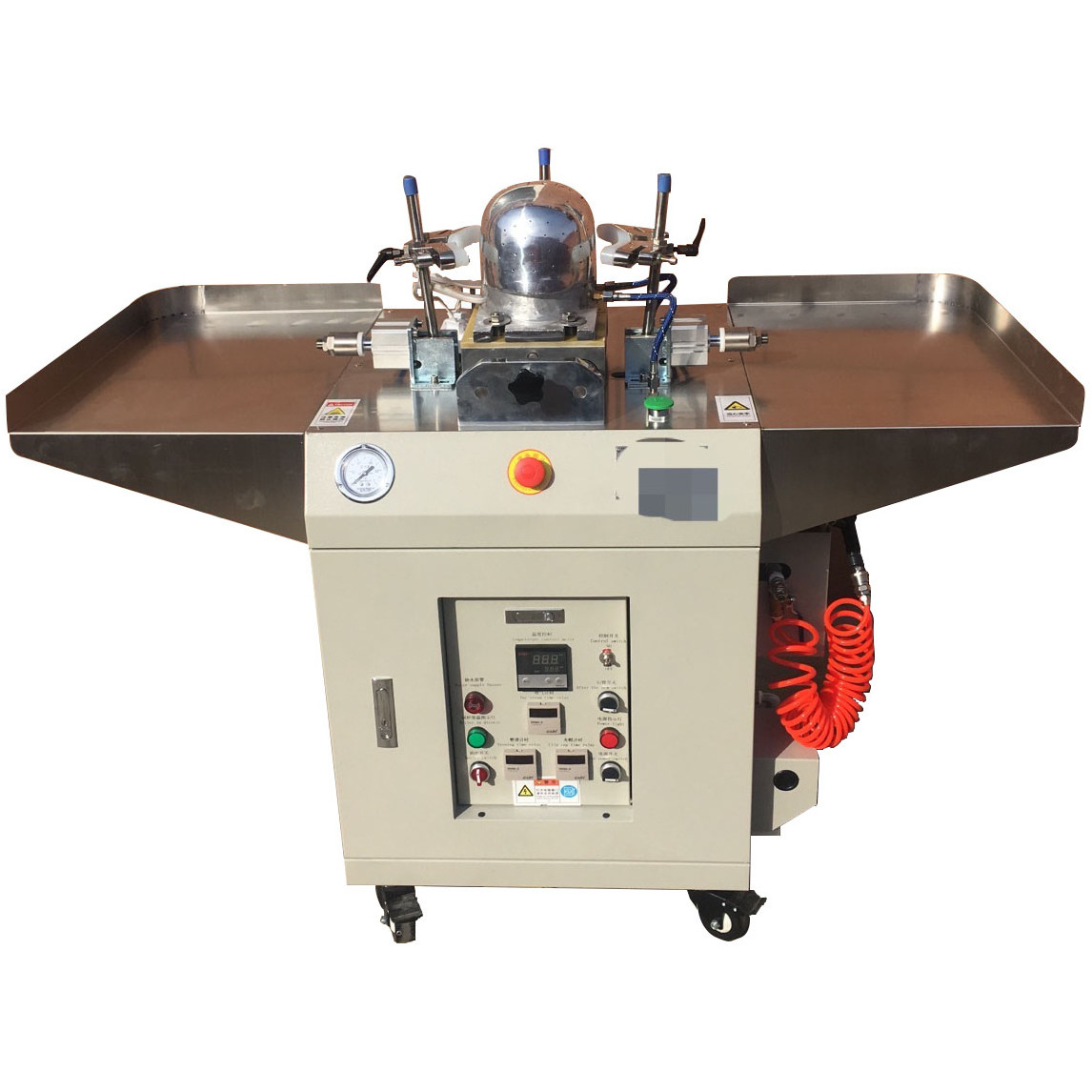 Bucket hat blocking machine high quality iron facility with boiler reset hats shape with steam renew hats