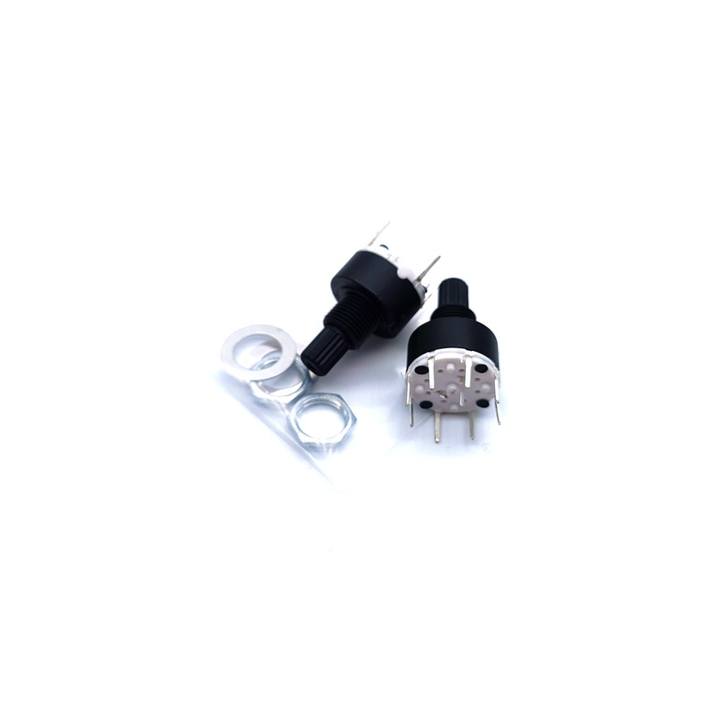 16mm plastic handle multi-loop multi-tap switch RS16 rotary switch Two rows of 8 pin switches