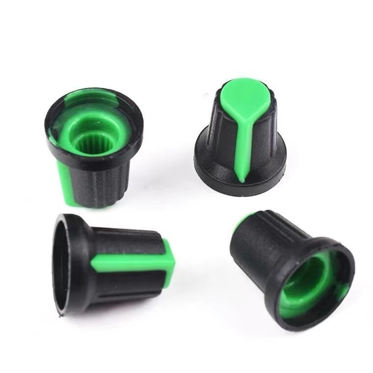 High quality WH148 Volume Control Knob Aluminum Knurled Potentiometer Knobs  for 6mm Plastic Diameter Volume Control Knob