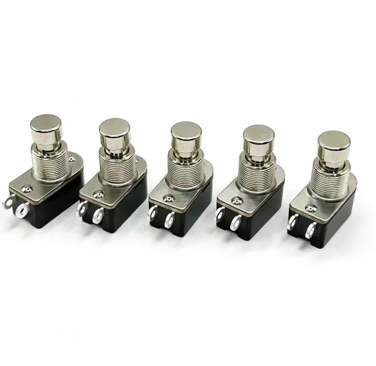 Factory Price 13mm SPST Momentary Solder Lug pin Foot Switch  2 PIN Stomp Push Button Guitar Foot Switch