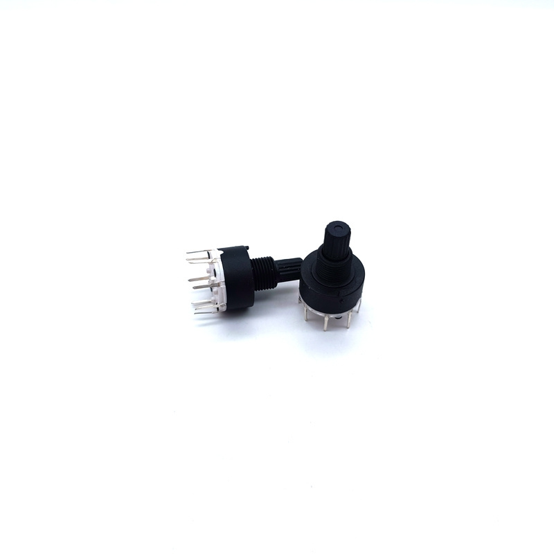 16mm plastic handle multi-loop multi-tap switch RS16 rotary switch Two rows of 8 pin switches