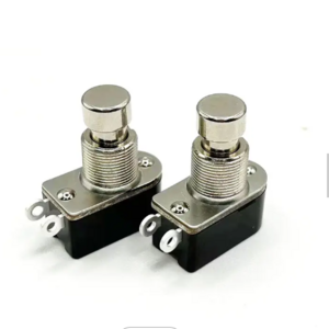 Factory Price 13mm SPST Momentary Solder Lug pin Foot Switch  2 PIN Stomp Push Button Guitar Foot Switch