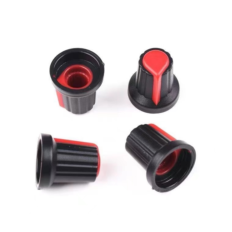 High quality WH148 Volume Control Knob Aluminum Knurled Potentiometer Knobs  for 6mm Plastic Diameter Volume Control Knob