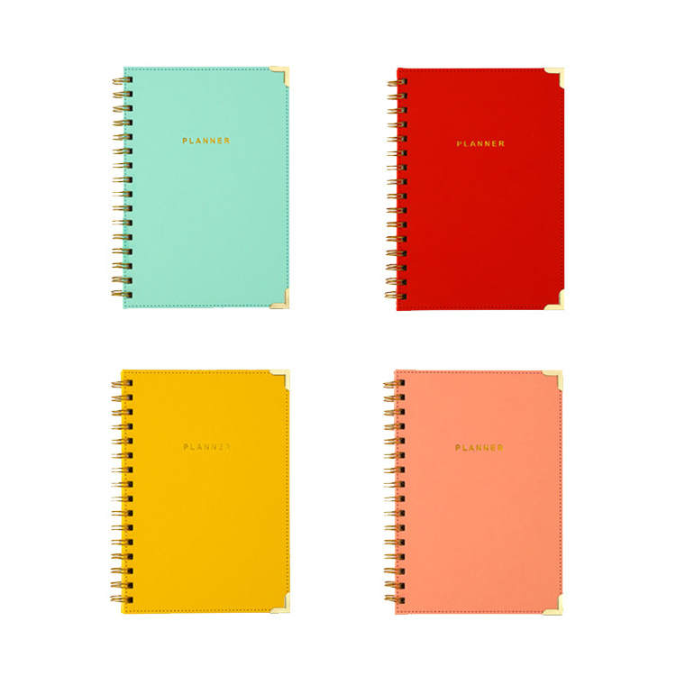 Factory Wholesale Easy Write Office School Note Books Printing Logo 2022 Planner Custom Spiral Notebooks