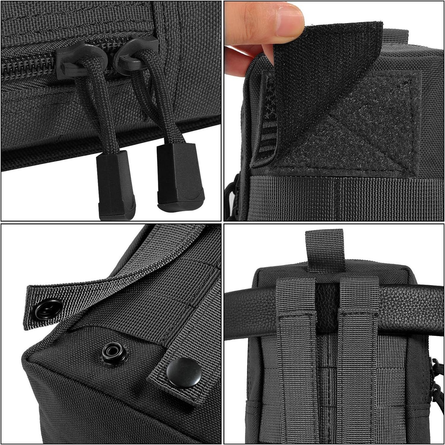 Tactical Compact EDC Bag Outdoor Tool Zipper Waist Pack Durable Molle Belt Pouch