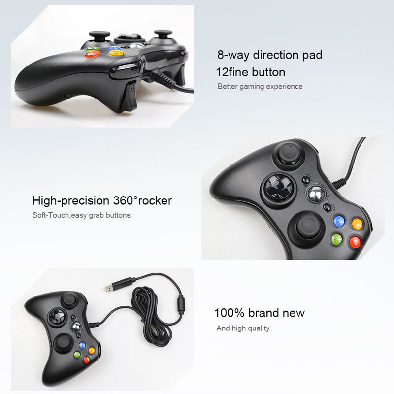 TQ USB Wired Gamepad For xbox 360 Controller Vibration Joystick For xbox 360