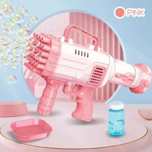 Wholesale 32 Holes Electric Machine Soap toy bubble gun kids Magic Children Automatic Bazooka bubble shooter gun