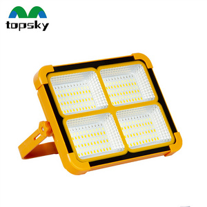 TOPSKY Rechargeable Solar USB Charging Emergency Lights Ip65 100w 200w All In One Portable Solar Flood Light